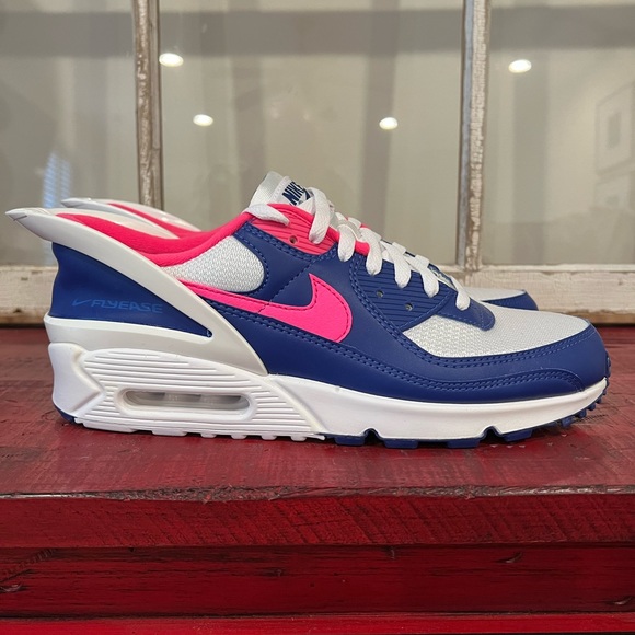 Nike Air Max 90 Flyease Hyper Pink/Deep Royal Blue - Picture 2 of 8